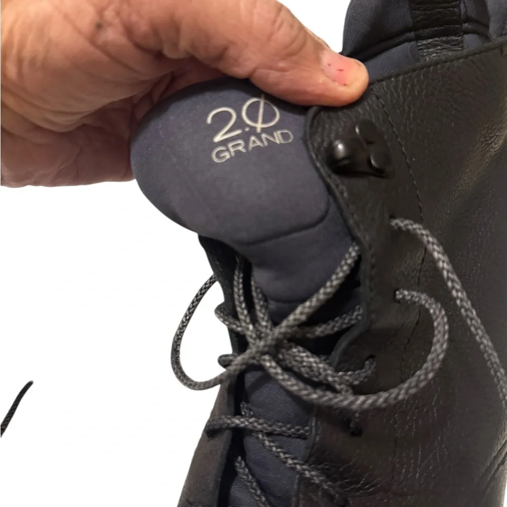 Cole Haan Black pure Leather Lace-Up Boots